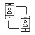 Communication, conference call Vector icon which can easily modify