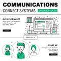 Communication connect social technology pack.