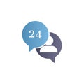 Communication, consulting color gradient vector icon Royalty Free Stock Photo