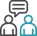 Communication and Conversation Vector Icon Royalty Free Stock Photo