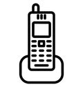 Communication, cordless phone Isolated Vector Icon That can be easily edited in any size or modified. Communication, cordless pho Royalty Free Stock Photo