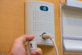 Communication device for contacting between patient and nurse or doctor in case of emergency or needing help in hospital