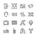 Communication device icon set.Vector illustration Royalty Free Stock Photo