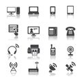 Communication device icons