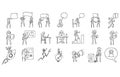 Communication Doodle vector icon set. Drawing sketch illustration hand drawn line eps10 Royalty Free Stock Photo