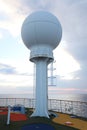 amazing Communication equipment on a cruise ship under clear blue skies