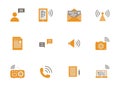 Communication flat icon set Royalty Free Stock Photo