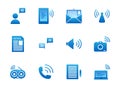 Communication flat icon set Royalty Free Stock Photo