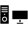 Computer Isolated Vector Icon which can easily modify or edit Computer Isolated Vector Icon which can easily modify or edit Royalty Free Stock Photo