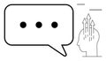 Communication and Growth Concept with Speech Bubble and Arrows Ideas and Progress Royalty Free Stock Photo