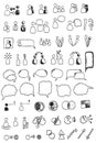 Communication hand draw element Royalty Free Stock Photo