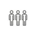 Communication icon - group of people, leadership Royalty Free Stock Photo