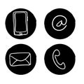 Communication icon with handdrawn doodle style vector Royalty Free Stock Photo