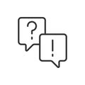 Communication icon in line design. Communication, interaction, connection, dialogue, exchange, messaging, conversation