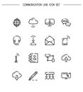 Communication icon set Royalty Free Stock Photo