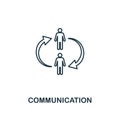 Communication icon. Thin outline creativeCommunication design from soft skills collection. Web design, apps, software Royalty Free Stock Photo