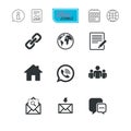 Communication icons. Contact, mail signs. Royalty Free Stock Photo