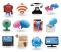 Communication icons set Royalty Free Stock Photo