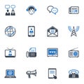 Communication Icons, Set 2 - Blue Series