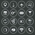 communication icons set flat design Royalty Free Stock Photo