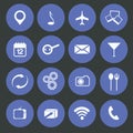 Communication icons set flat design Royalty Free Stock Photo