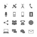 Communication icons set Royalty Free Stock Photo