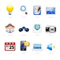 Communication and internet icon set Royalty Free Stock Photo