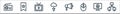 Communication and media line icons. linear set. quality vector line set such as computer monitor, monitor, computer mouse,