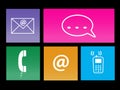 Communication Metro Icons Royalty Free Stock Photo