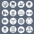 Communication and network icon set