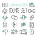 Communication network icons vector illustration. Royalty Free Stock Photo