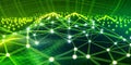 neon communication network background, generative Ai