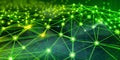 neon communication network background, generative Ai