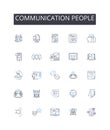 Communication people line icons collection. Alterations, Sewing, Bespoke, Measurements, Fabric, Fitting, Stitching