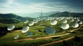 communication satellite farm