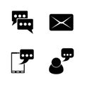 Communication. Simple Related Vector Icons