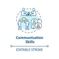 Communication skills concept icon