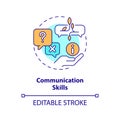 Communication skills multi color concept icon Royalty Free Stock Photo