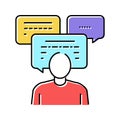 communication soft skill color icon vector illustration Royalty Free Stock Photo