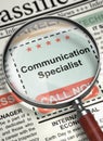 We`re Hiring Communication Specialist. 3D.