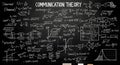 Communication theory equations and diagrams Royalty Free Stock Photo