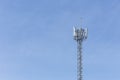 Communication Tower on blue sky background Royalty Free Stock Photo