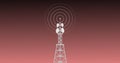 Communication tower produce radio wave. harmful radio frequency for human. Mobile tower radio wave over 4k resolution.