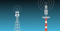 Communication tower produce radio wave. harmful radio frequency for human. Mobile tower radio wave over 4k resolution.