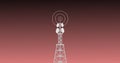 Communication tower produce radio wave. harmful radio frequency for human. Mobile tower radio wave over 4k resolution.