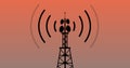 Communication tower produce radio wave. harmful radio frequency for human. Mobile tower radio wave over 4k resolution