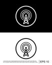 Communication tower, radio, television icon