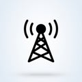 Communication tower signal, Simple vector modern icon design illustration Royalty Free Stock Photo