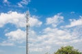 The Communication tower technology and blue sky Royalty Free Stock Photo