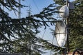 Communication towers, antennas and dishes Royalty Free Stock Photo